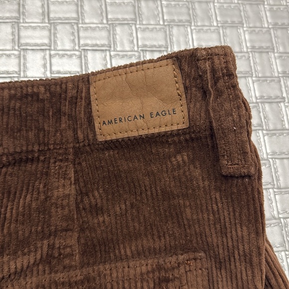 AMERICAN EAGLE OUTFITTERS brown super hi-rise a-line corduroy skirt  size 10 - Picture 9 of 9